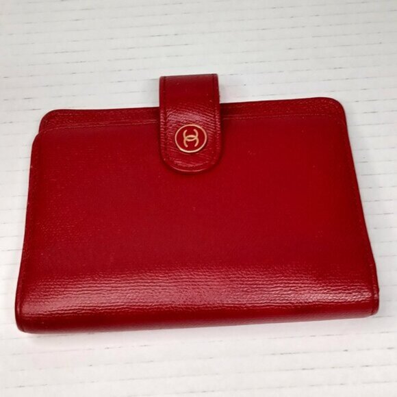 Chanel Caviar leather Ring Agenda Red Wallet Card 185-092025 - Picture 2 of 15